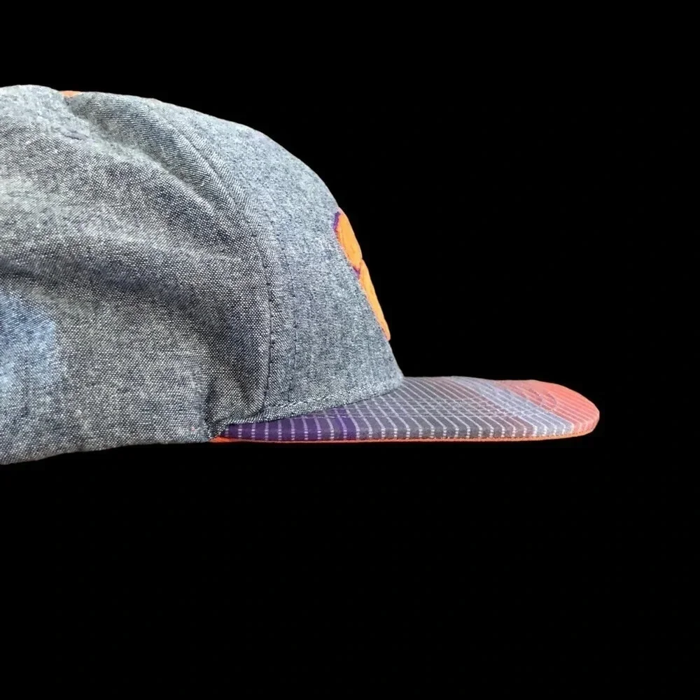 Clemson University Tigers Gray Flat‎ Brim Baseball Hat Cap Embroidered Snap Back